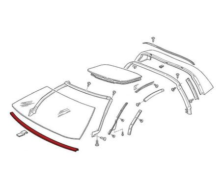 97-04 Winshield to Dash Lower Seal / Weatherstrip