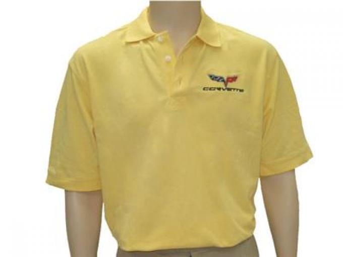 Polo Shirt Cutter & Buck Tournament Yellow With C6 Logo