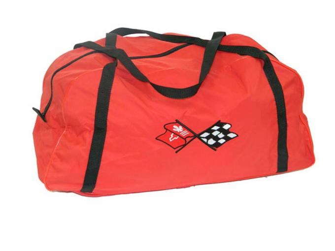 Red Duffel / Car Cover Storage Bag With Embroidered Crossflag Logo
