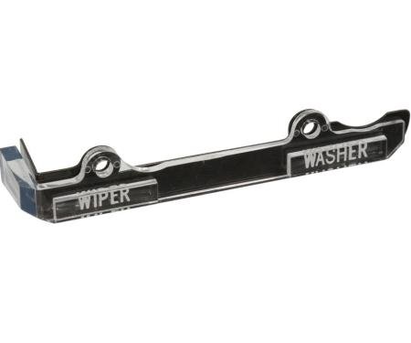 73-76 Windshield Wiper / Washer Switch Panel Indicator Lens With Backplate