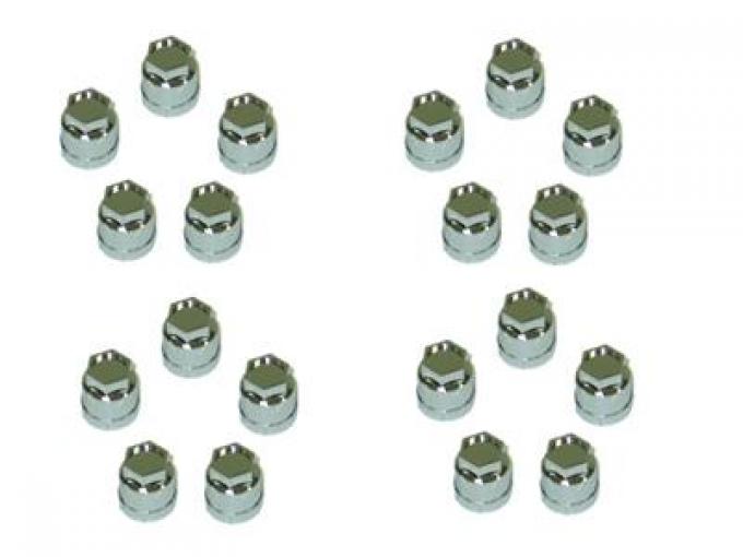 84-96 Lug Nut Cover - Chrome Plastic - Set Of 20