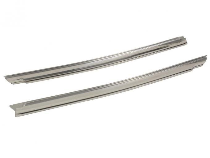 73-76 Windshield Side Outer Reveal Moldings - Pair