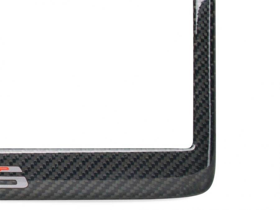 IPick Image Real 3K Black Carbon Fiber License Plate Frame – For Chevrolet Corvette C6 ZR1, Glossy