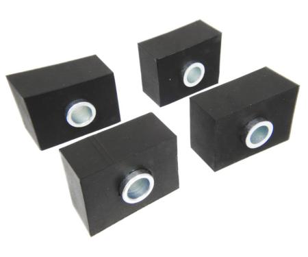 56-57 Bumper Mount Block - Rear Center And Bushing - 4 Pieces