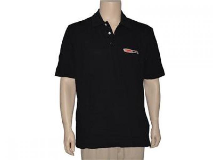Black Cutter And Buck Championship Pique Polo Shirt With C6 Z06 Logo