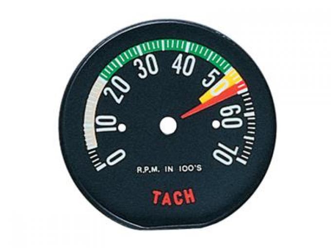61-62 Tach / Tachometer Face 5500 Red - 1961 Late