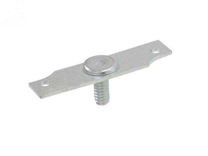 59-62 Female Hood Lock / Latch Stud Plate - Right - 1959 Late