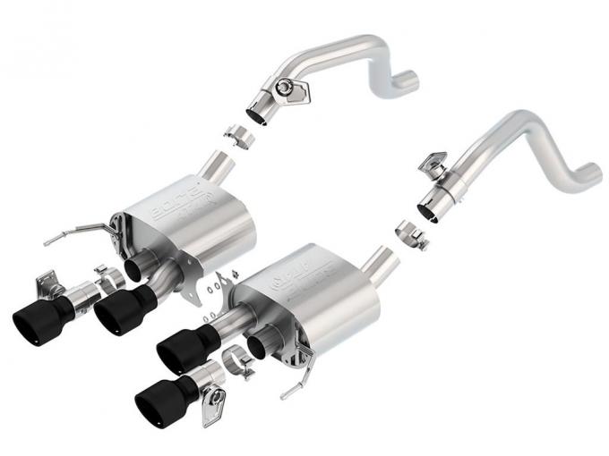 14-19 Borla Exhaust Atak Muffler With NPP Black Round Rolled Angle Tips