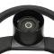 84-89 Steering Wheel - Black Leather Reproduction (84-85 Replacement)