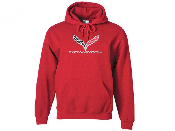 Hoodie/Hooded Sweatshirt With C7 Logo Red