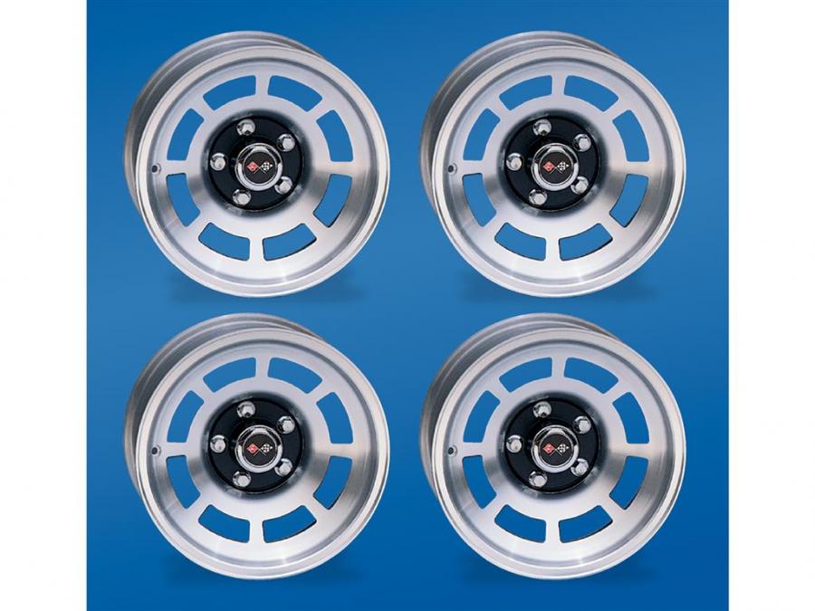 76-79 Aluminum Wheels Complete Set with Caps and Lugnuts | Corvette Depot