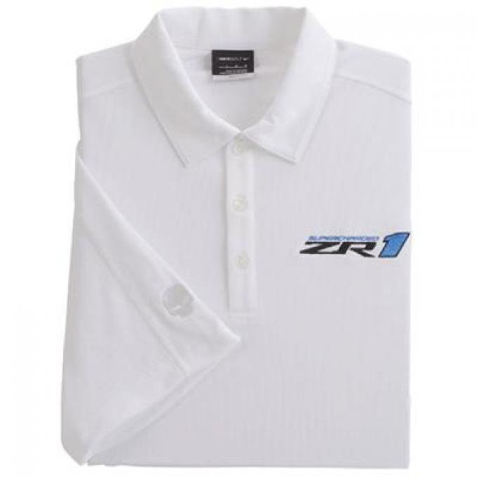 White C6 ZR1 Life Begins At 200mph Nike Polo Shirt