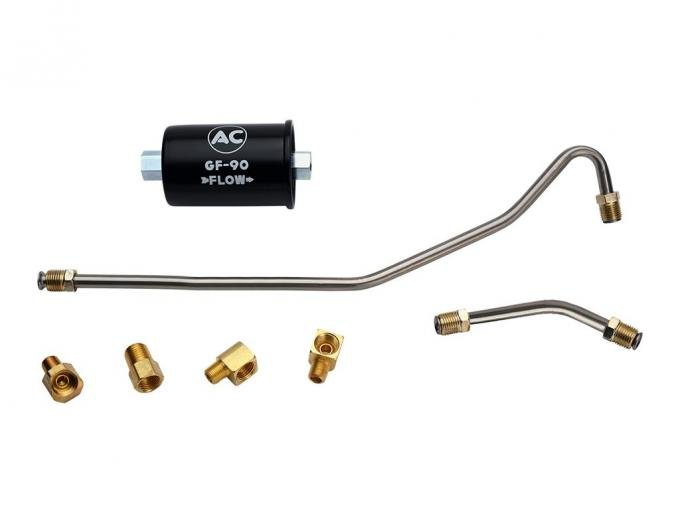 63 340HP Stainless Steel Fuel Line with Black GF90 Filter