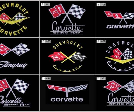 T-Shirt With Your Choice Of Corvette Embroidered Logo Black