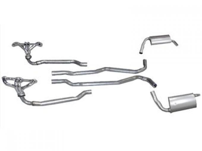 1974-1976 400 Automatic Exhaust System with Headers and Stock Mufflers