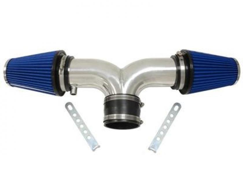 0104 Dual Cone Air Intake Polished Aluminum With Filters Corvette