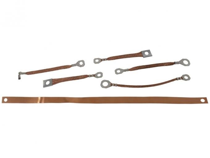 64-67 Ground Straps All Without Side Exhaust - Set of 6