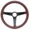 80-82 Steering Wheel Reproduction Leather Black Spoke