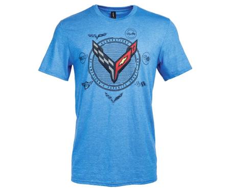 T-Shirt C8 Corvette Generations Men&rsquo;s Blue