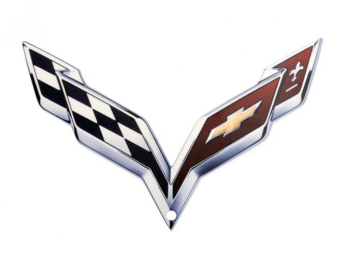 14-19 Magnet - C7 Corvette Front Emblem - 6" X 4" - Photo Steel