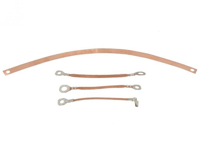 63-67 Radio Ground Straps All With Side Exhaust - Set of 4