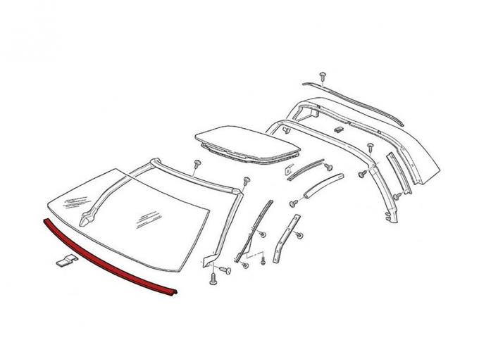 97-04 Winshield to Dash Lower Seal / Weatherstrip