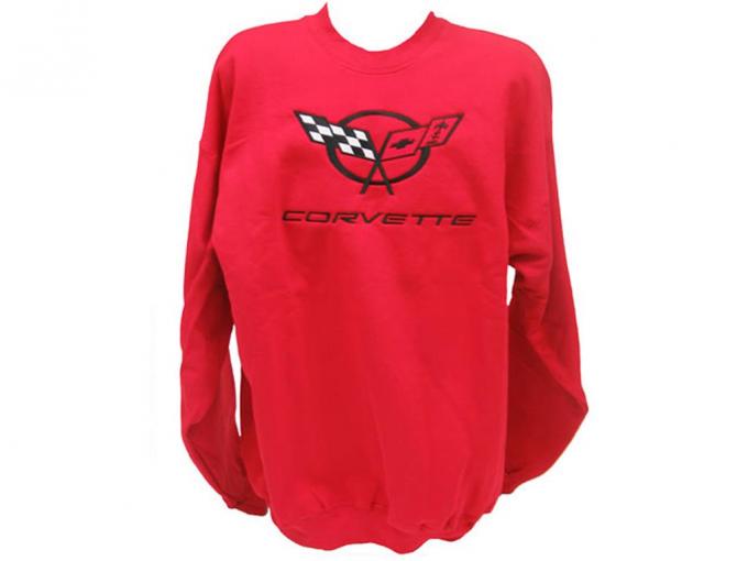 Sweatshirt With C5 Logo Red