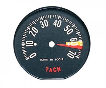 59 6500 Red Tach / Tachometer Face