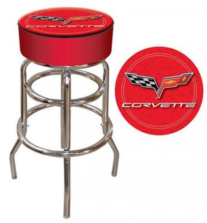 Counter Stool - Red With C6 Logo