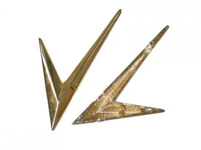 55 Emblem - Gold V's ( Gold Plated As Original )