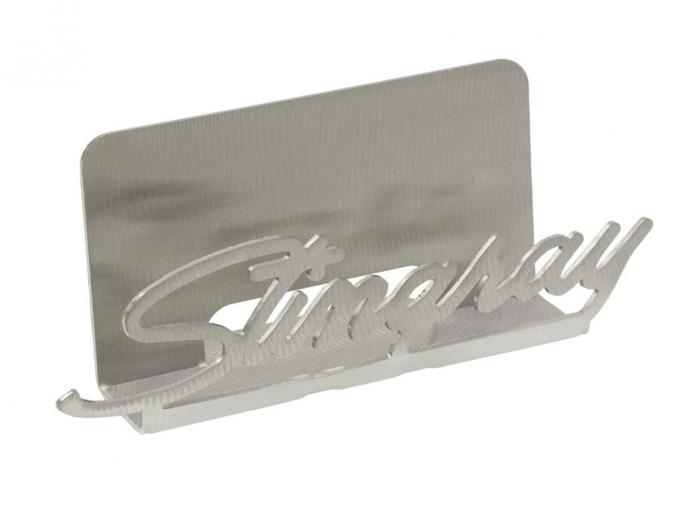 C3 Stingray Emblem - Brushed Metal Business Card Holder