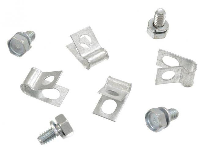 63-75 Deck Lid Release Cable Clamps with Bolts