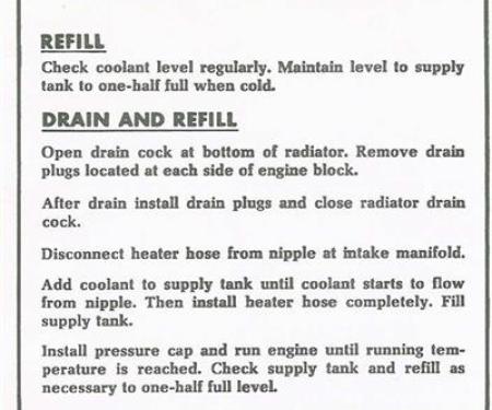 65-67 Cooling System Instructions Decal- 65 396 And 67 L88