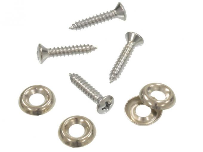 Redline Restomotive® 1956-1962 Chevrolet Corvette 4 Piece Carpet Trim Screws and Washer Set