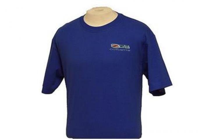 Lemans Blue T-Shirt With C6 Z06 505HP Embroidered Logo