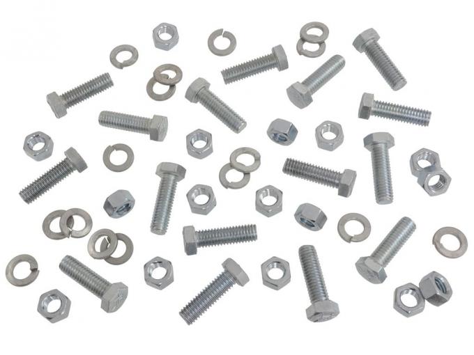 53-62 Front Crossmember to Frame "TR" Bolts Set with Nuts - 48 Pieces