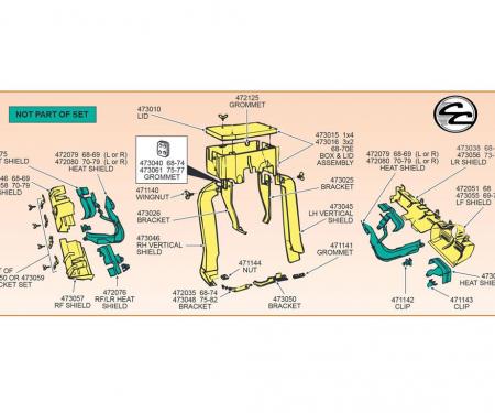 66-68 Ignition Shield - Left Front Lower