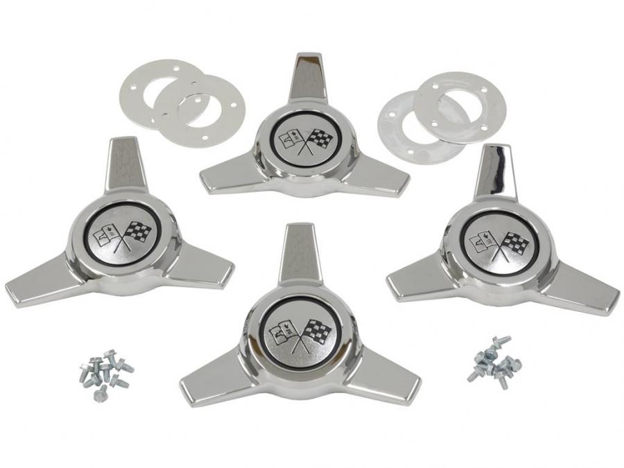 64 Hubcap Spinner With Retainer And Screws Corvette Depot