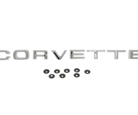74-75 Rear Corvette Letter / Emblem Set With Nuts - Reproduction