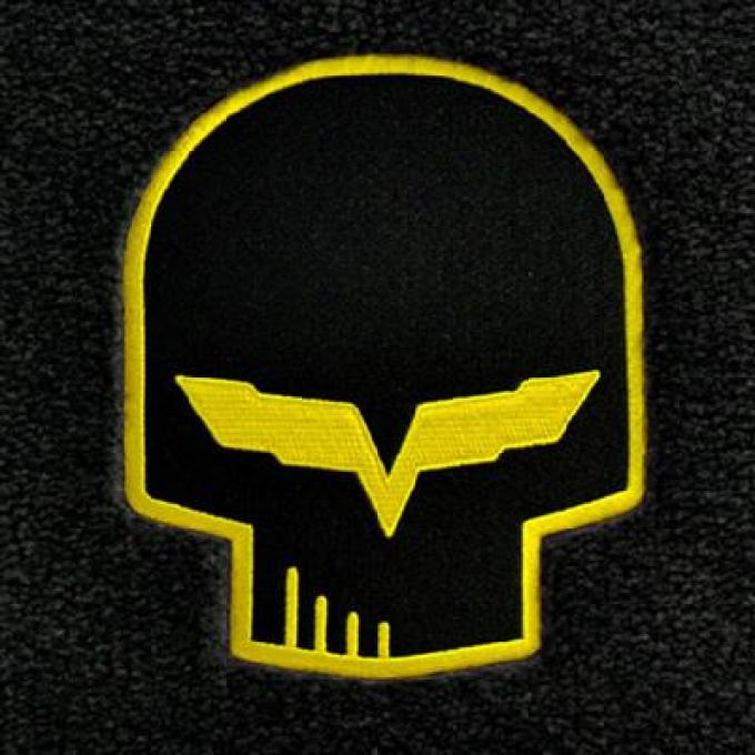 2007-2013 Floor Mats With Yellow C6 Jake Logo-Lloyd Design 2007 Late-2013 Early