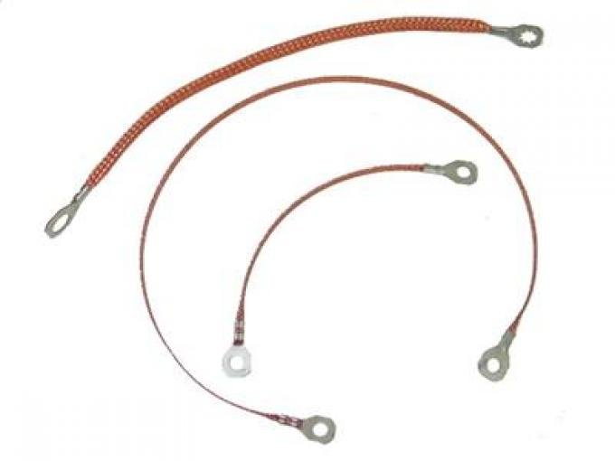 78-80 Ground Straps Without Power Antenna - Set of 3