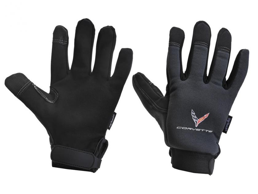 Corvette Gray Touchscreen Mechanics Work Gloves Corvette Depot