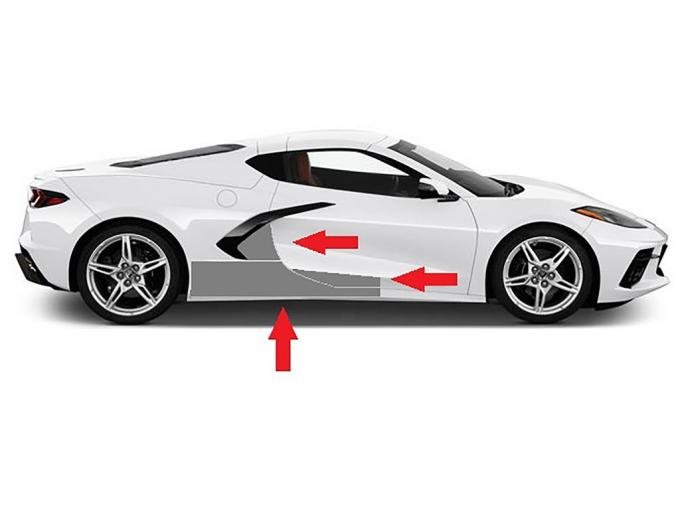 20-23 Cleartastic Rocker Panel, AirDuct, & Lower Door Paint Protection Set of 4