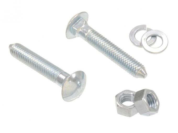 63-67 Side Exhaust Pipe Bolt - Rear With Nuts And Lock Washers - 6 Pieces