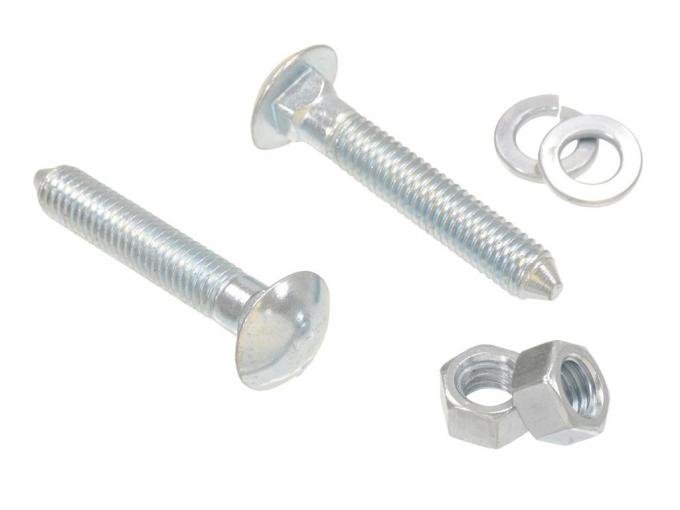 63-67 Side Exhaust Pipe Bolt - Rear With Nuts And Lock Washers - 6 Pieces