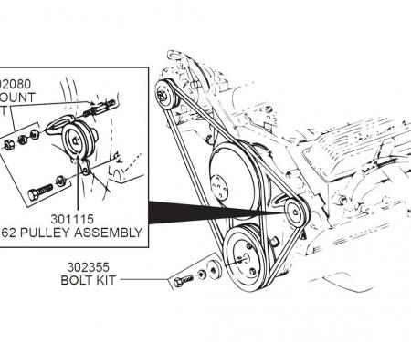62 Idler Pulley - Hi Performance With Bracket