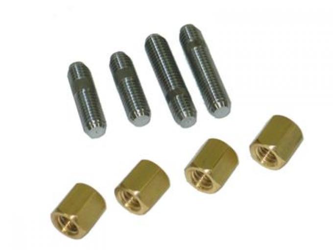 53-56 Exhaust Manifold Studs With Nuts (56 2 Bolt) (8 Pieces)