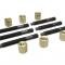 59-81 Exhaust Manifold Studs With Brass Nuts - 12 Pieces