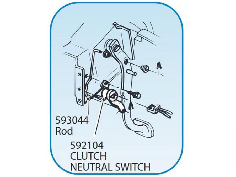 6982 Clutch Safety Switch Rod With Bushings Corvette Depot