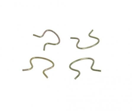 Redline Restomotive® 1956-1979 Chevrolet Corvette 4 Piece Window Crank / Door Lock Knob Retainer Clips Set